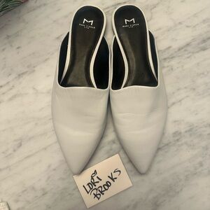 Marc Fisher Classic White Mules Size 9